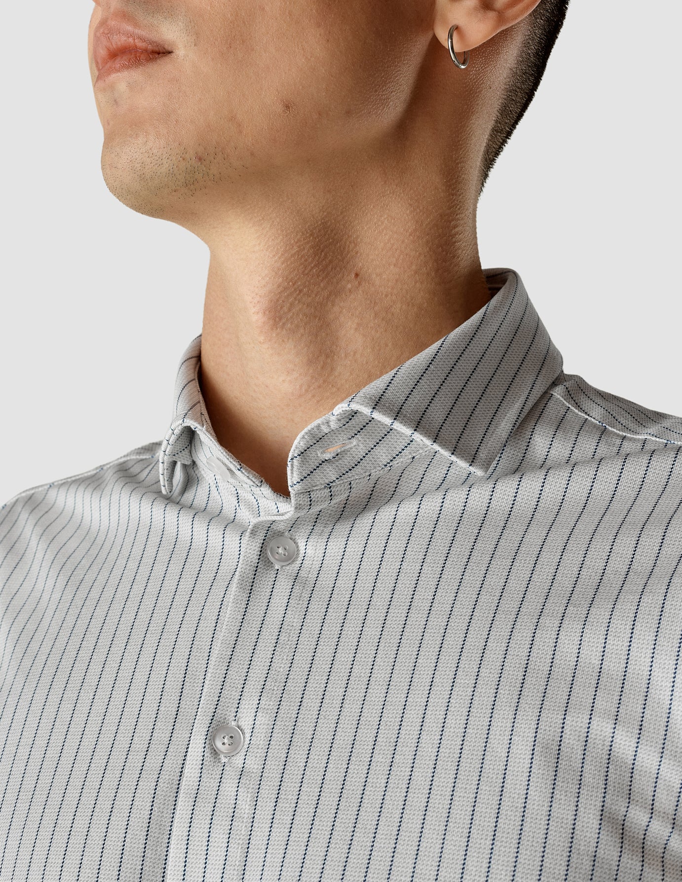 Classic Hemd Twill Melange Slim